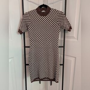 Abercrombie Brown Check Minidress (XSP)